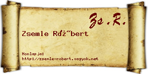 Zsemle Róbert névjegykártya